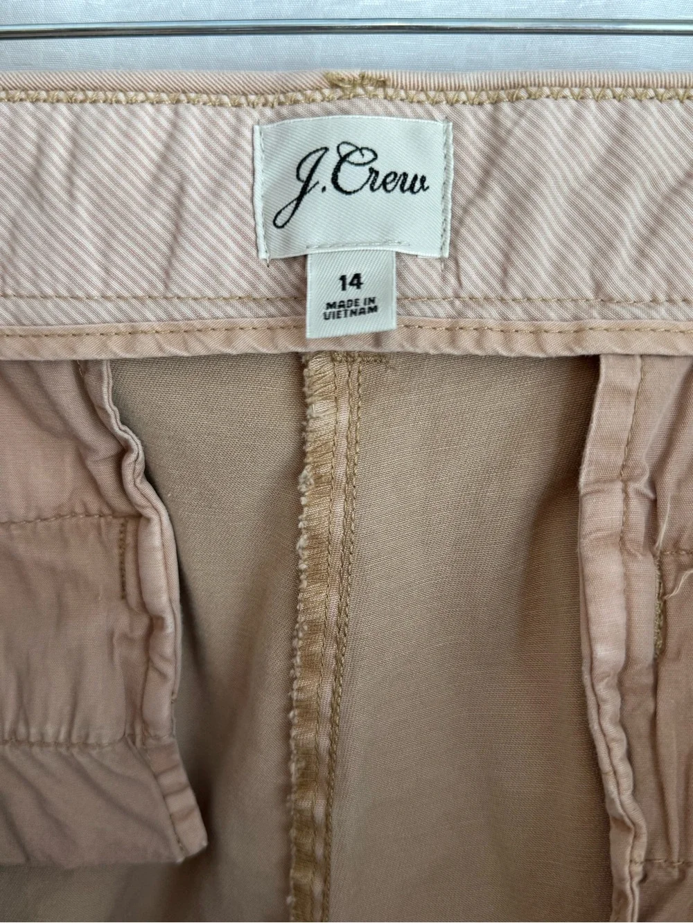 J. Crew Bleached Khaki Stretch 7” inseam Cotton Shorts